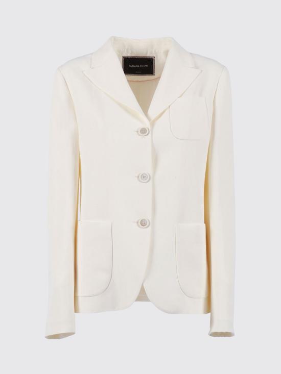 26SS 파비아나 필리피 플루이드 린넨·비스코스 재킷 GCD276F662D544 0145 White - FABIANA FILIPPI