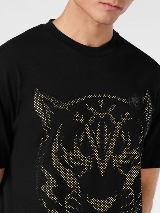 26SS 플레인스포츠 반팔 티셔츠 SAECMTK8009STE001N 0293 Black 1 - PLEIN SPORT