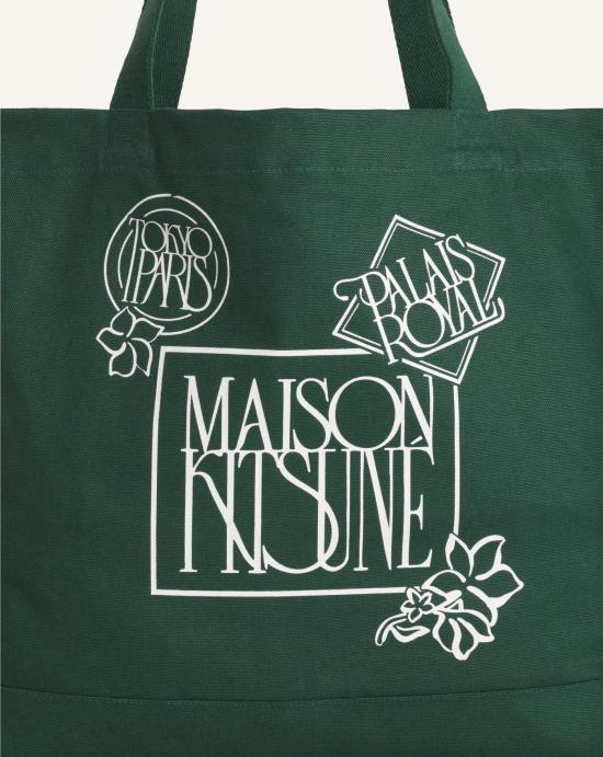 26SS 메종키츠네 토트백 QU05118WW9042P399 BOTTLE GREEN DOM - MAISON KITSUNE