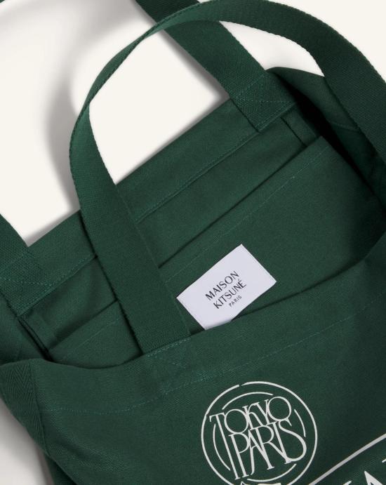 26SS 메종키츠네 토트백 QU05118WW9042P399 BOTTLE GREEN DOM - MAISON KITSUNE