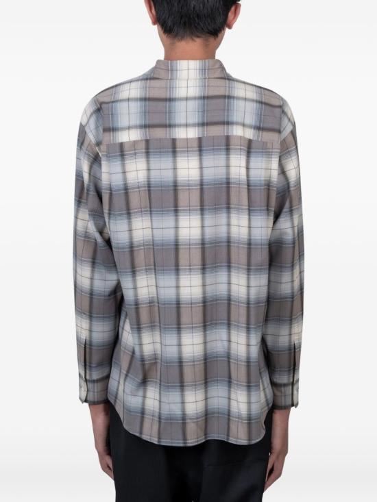 26SS 오라리 긴팔 셔츠 A26SS01LC BLUE GRAY CHECK DOM - AURALEE