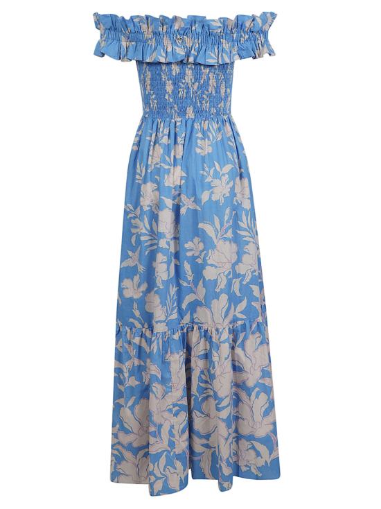 26SS 푸페트 생 바르트 롱 원피스 SUZANNE LONG DRESS BLUE PALM Azure - POUPETTE ST BARTH