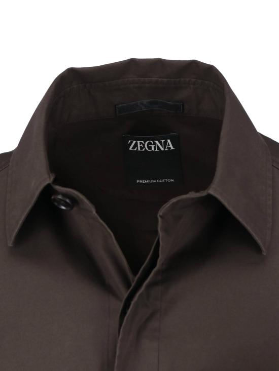 26SS 에르메네질도제냐 긴팔 셔츠 RUHV16A3 SOT8B M09G Brown - ERMENEGILDO ZEGNA
