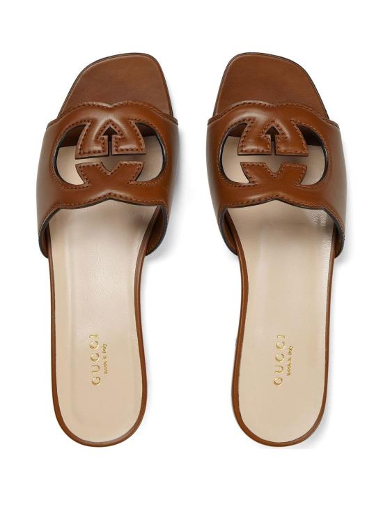 26FW 구찌 인터로킹 G 컷아웃 슬라이드 샌들 694451 US0002535 - GUCCI