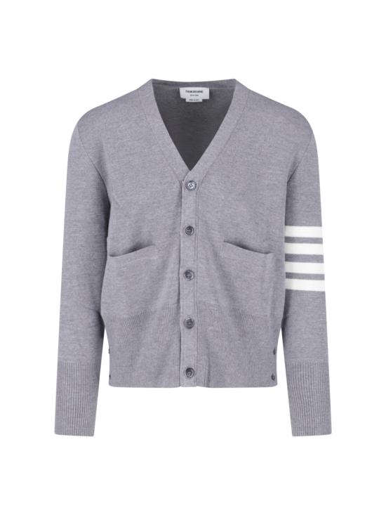 25FW 톰브라운 울 4바 브이넥 가디건 MKC160A 00014 055 Grey