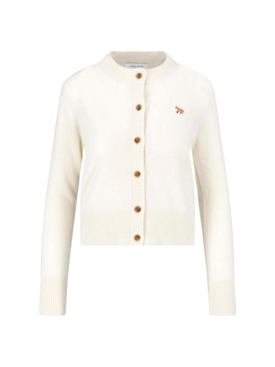 25FW 메종키츠네 베이비 폭스 램스울 피티드 가디건 PW00506KT1006 0383 White