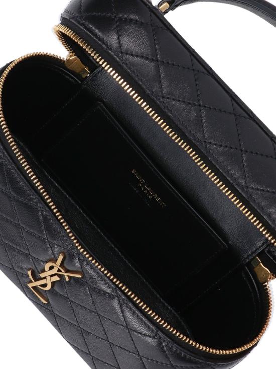 26SS 생로랑 램스킨 가비 베니티 백 766731 1EL07 1000 Black - SAINT LAURENT