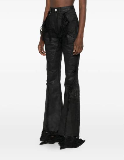 26SS 릭 오웬스 스트레이트 팬츠 DS01F4304DBKSH 09 BLACK - RICK OWENS