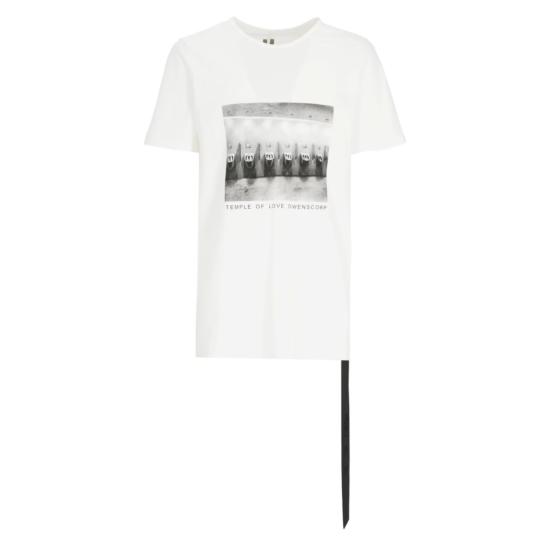 26SS 릭 오웬스 반팔 티셔츠 DU01F4274RIGEP4 1109 MILK BLACK