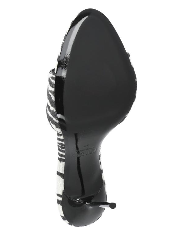 26SS 파리텍사스 뮬/슬리퍼 PX836 XPTCVWHITE ZEBRA Bianco nero - PARIS TEXAS