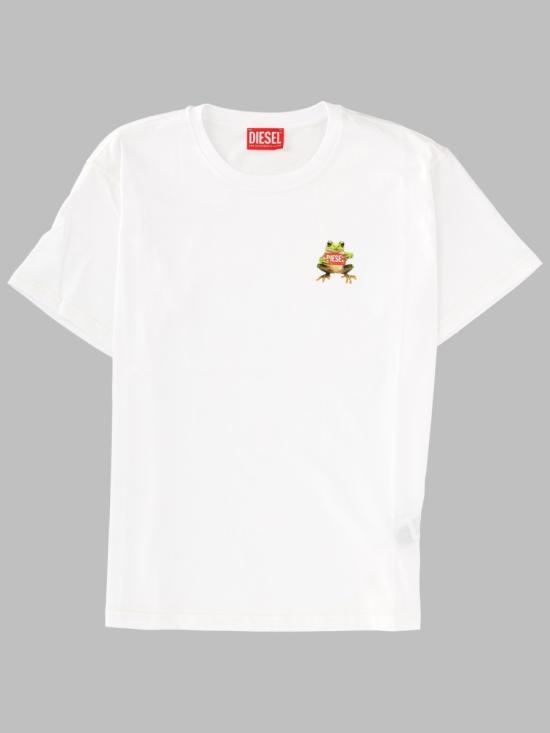 26SS 디젤 반팔 티셔츠 A21921 0JMBD 100 WHITE DOM