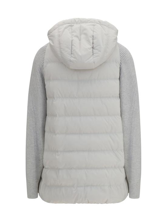 26FW 브루넬로 쿠치넬리 나일론 후드 다운 재킷 MD5987779P C3671 GREY - BRUNELLO CUCINELLI