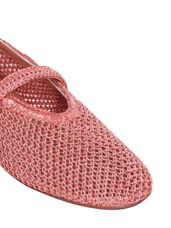 26SS 알라이아 피쉬넷 발레 플랫 AA3A029TK047 390 PINK - ALAIA
