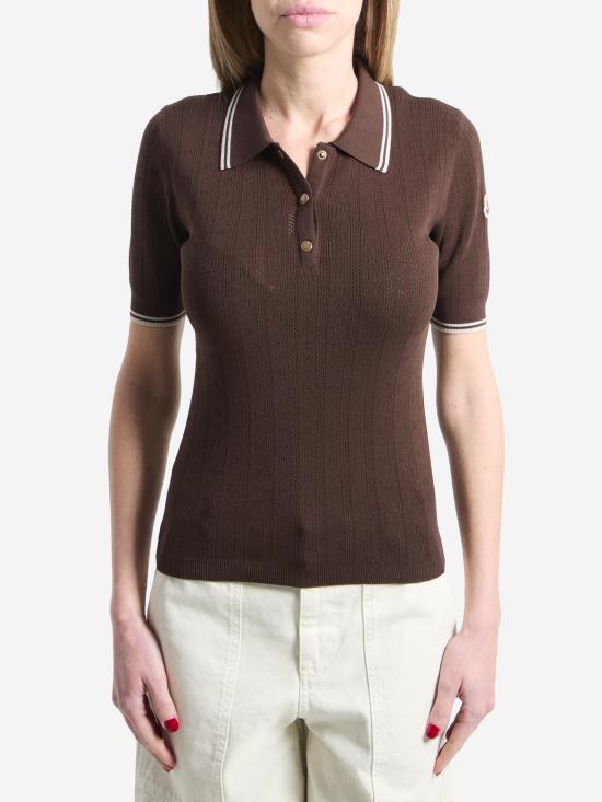 26SS 몽클레어 폴로 티셔츠 L10939A0005 BROWN