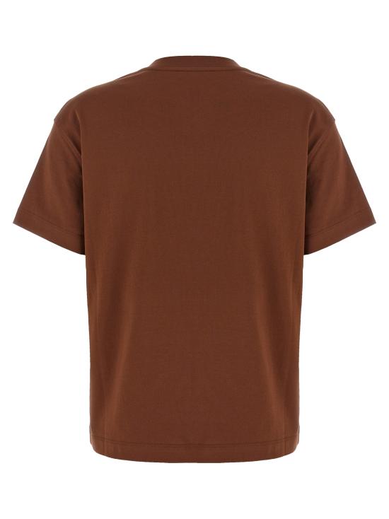 26SS 브루넬로 쿠치넬리 샤이니 탭 코튼 저지 티셔츠 M0T81EC710C9092 Brown - BRUNELLO CUCINELLI