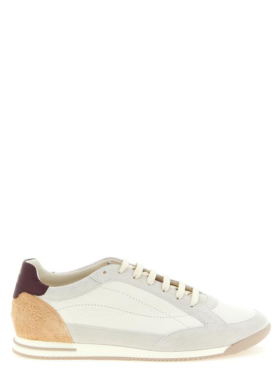 26SS 브루넬로 쿠치넬리 디어스킨 & 스웨이드 스니커즈 MZUKOKA348CXM48 Beige