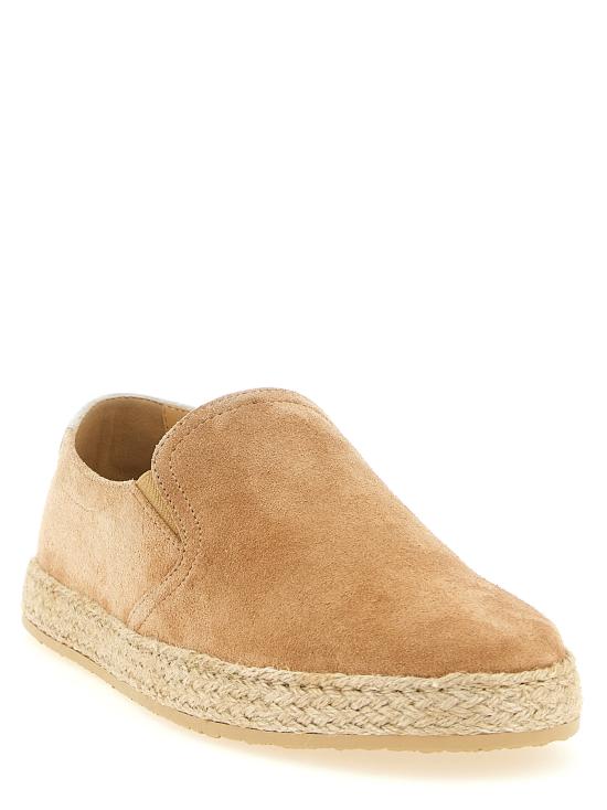 26SS 브루넬로 쿠치넬리 로프 인서트 스웨이드 슬립온 MZUOHEI837CLH67 Beige - BRUNELLO CUCINELLI
