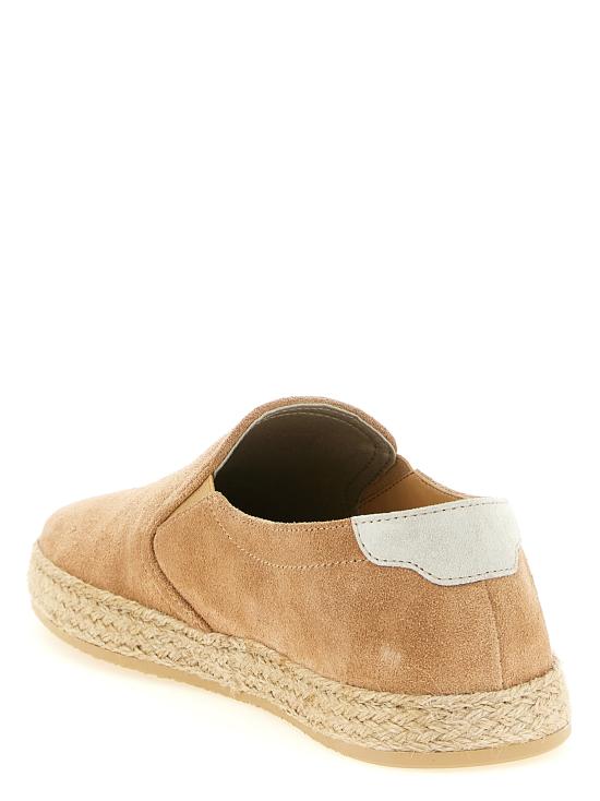 26SS 브루넬로 쿠치넬리 로프 인서트 스웨이드 슬립온 MZUOHEI837CLH67 Beige - BRUNELLO CUCINELLI