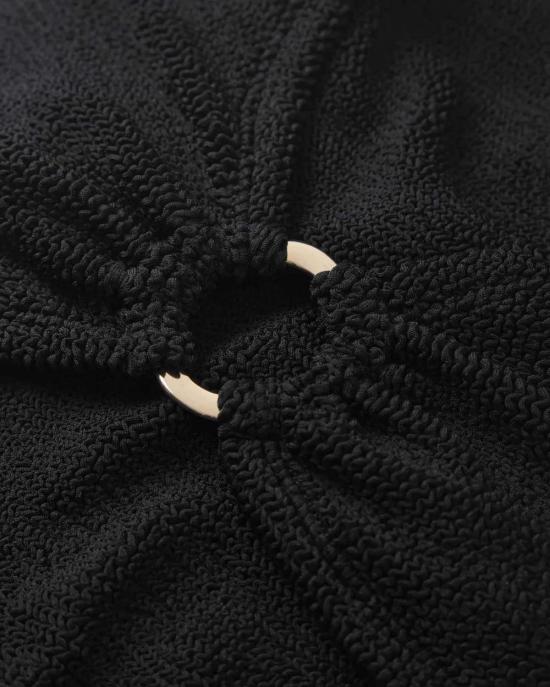  훈자 지 비키니 수영복 훈자 G 줄리아 골드 후프 비키니 블랙 - HUNZA G
