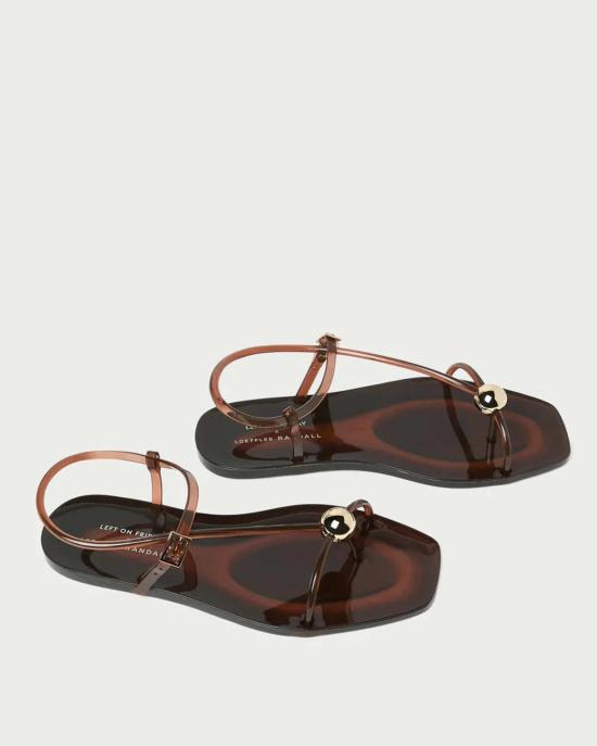  로플러랜달 샌들 로플러 랜달 다나 스트랩 젤리 샌들 브라운 - LOEFFLER RANDALL