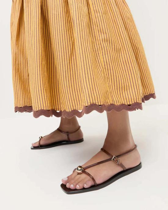  로플러랜달 샌들 로플러 랜달 다나 스트랩 젤리 샌들 브라운 - LOEFFLER RANDALL