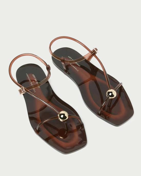  로플러랜달 샌들 로플러 랜달 다나 스트랩 젤리 샌들 브라운 - LOEFFLER RANDALL