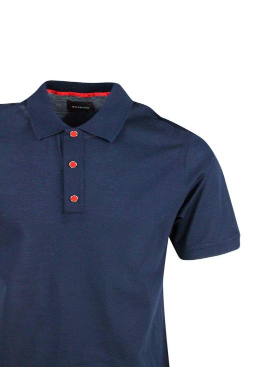 26SS 키톤 폴로 티셔츠 UMK1090K4 Blue - KITON