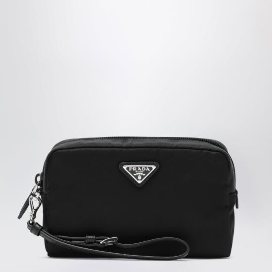 26FW 프라다 트라이앵글 로고 리나일론 파우치백 1NS021R067 Black