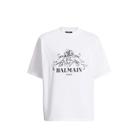 26FW 발망 반팔 티셔츠 HH1EG275 BD65 GAB WHITE