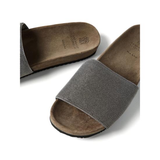 26SS 브루넬로 쿠치넬리 뮬/슬리퍼 MZMIG1390 C6351 SILVER - BRUNELLO CUCINELLI
