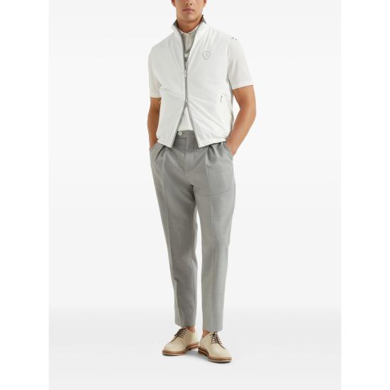 26SS 브루넬로 쿠치넬리 버진 울 라이트웨이트 캔버스 폴로 셔츠 MM6961301F CTL60 WHITE - BRUNELLO CUCINELLI