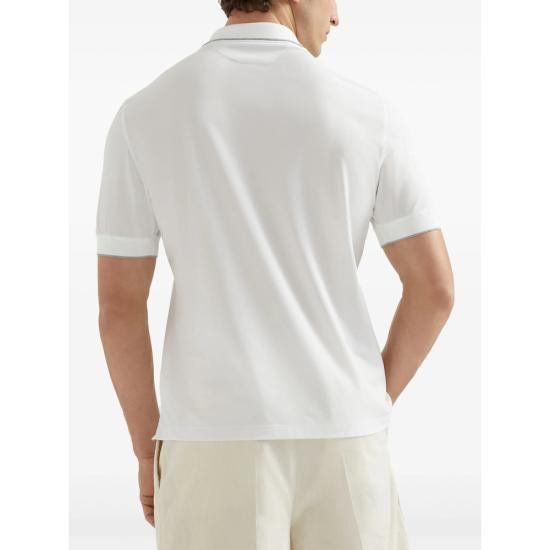 26SS 브루넬로 쿠치넬리 폴로 티셔츠 MW8641330F CCS47 WHITE - BRUNELLO CUCINELLI