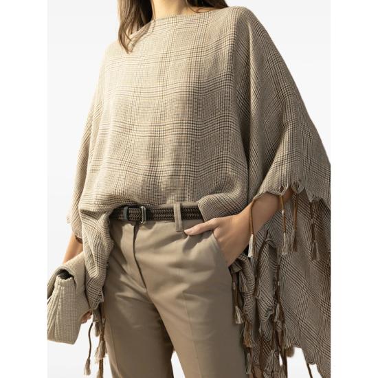 26SS 브루넬로 쿠치넬리 케이프 MSCDVSP05 CRQ58 NEUTRALS BROWN - BRUNELLO CUCINELLI
