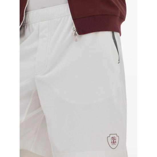 26SS 브루넬로 쿠치넬리 코튼 인터록 버뮤다 팬츠 ML8243390T CTA36 WHITE - BRUNELLO CUCINELLI