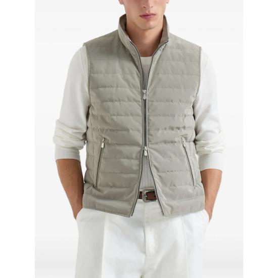 26SS 브루넬로 쿠치넬리 나일론 다운 베스트 MM4791451 CFA27 GREEN - BRUNELLO CUCINELLI