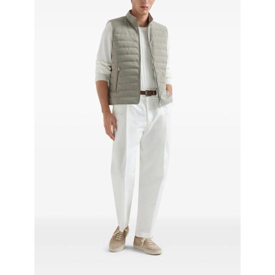 26SS 브루넬로 쿠치넬리 나일론 다운 베스트 MM4791451 CFA27 GREEN - BRUNELLO CUCINELLI