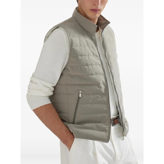 26SS 브루넬로 쿠치넬리 나일론 다운 베스트 MM4791451 CFA27 GREEN - BRUNELLO CUCINELLI