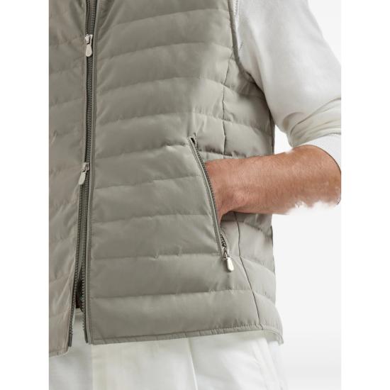 26SS 브루넬로 쿠치넬리 나일론 다운 베스트 MM4791451 CFA27 GREEN - BRUNELLO CUCINELLI