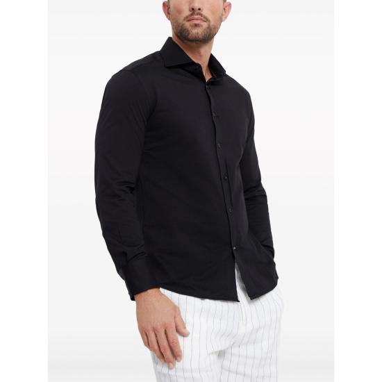 26SS 브루넬로 쿠치넬리 긴팔 셔츠 MH8766686 C101 BLACK - BRUNELLO CUCINELLI