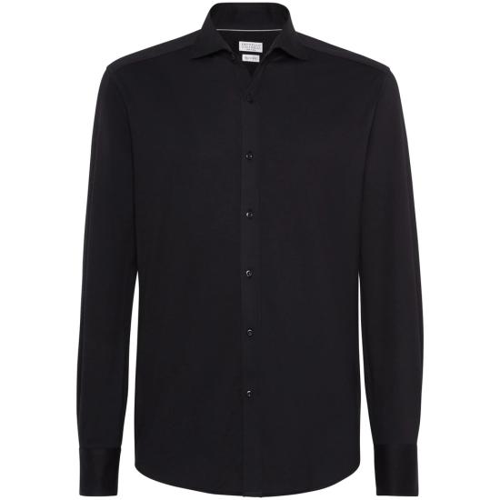 26SS 브루넬로 쿠치넬리 긴팔 셔츠 MH8766686 C101 BLACK