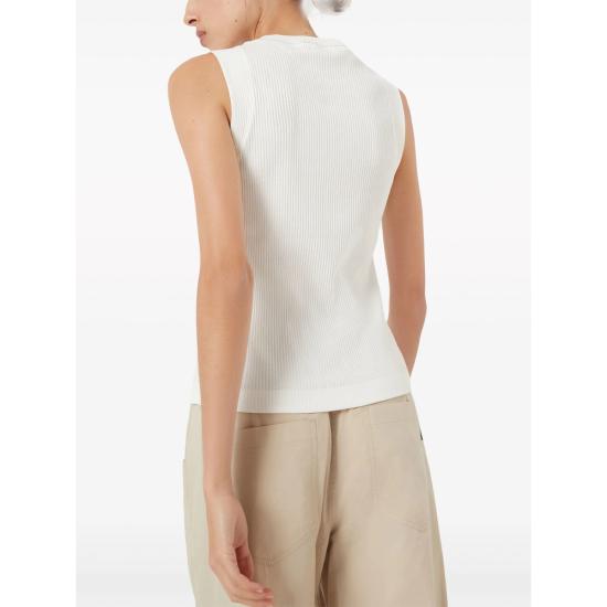 26SS 브루넬로 쿠치넬리 민소매 티셔츠 MH990BM100 C600 WHITE - BRUNELLO CUCINELLI