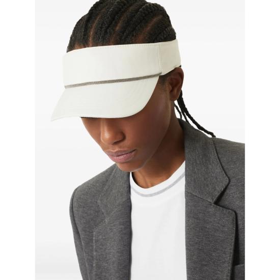 26SS 브루넬로 쿠치넬리 썬캡 MCAP90097 C007 WHITE - BRUNELLO CUCINELLI
