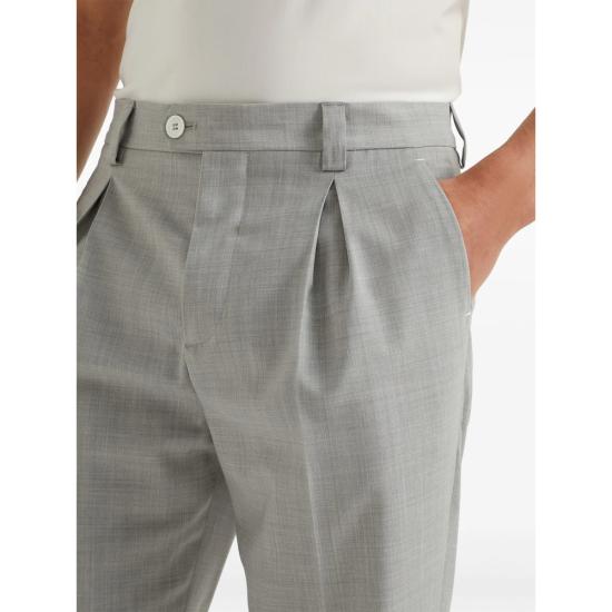 26SS 브루넬로 쿠치넬리 버진 울 다이내믹 캔버스 팬츠 MH2443030F C9100 GREY - BRUNELLO CUCINELLI