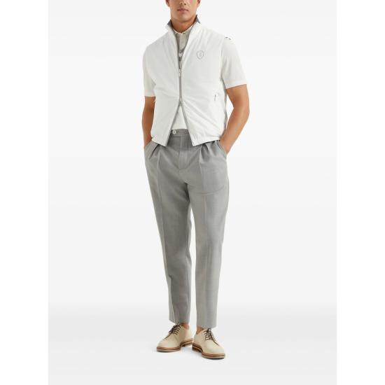 26SS 브루넬로 쿠치넬리 버진 울 다이내믹 캔버스 팬츠 MH2443030F C9100 GREY - BRUNELLO CUCINELLI