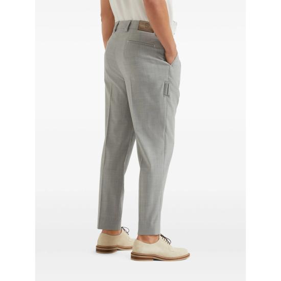 26SS 브루넬로 쿠치넬리 버진 울 다이내믹 캔버스 팬츠 MH2443030F C9100 GREY - BRUNELLO CUCINELLI