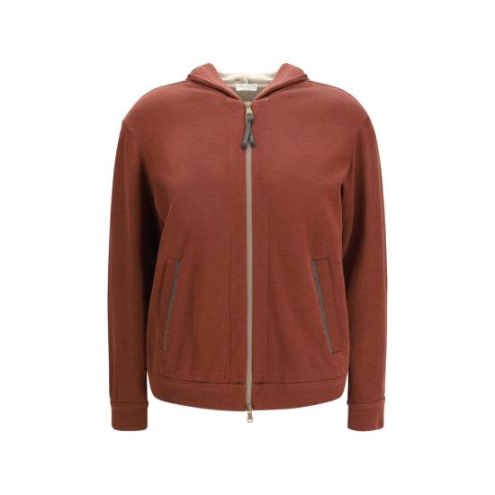 26SS 브루넬로 쿠치넬리 모닐리 지퍼루프 집업 MD828SB806 C9149 BROWN