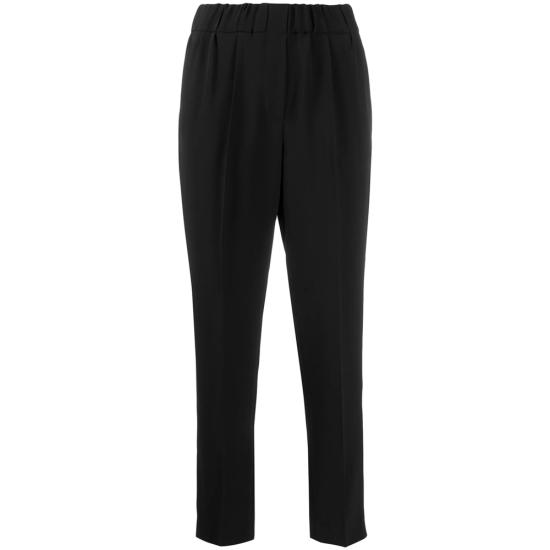 26SS 브루넬로 쿠치넬리 실크 새틴 밴딩 팬츠 MA029P1673 C101 BLACK
