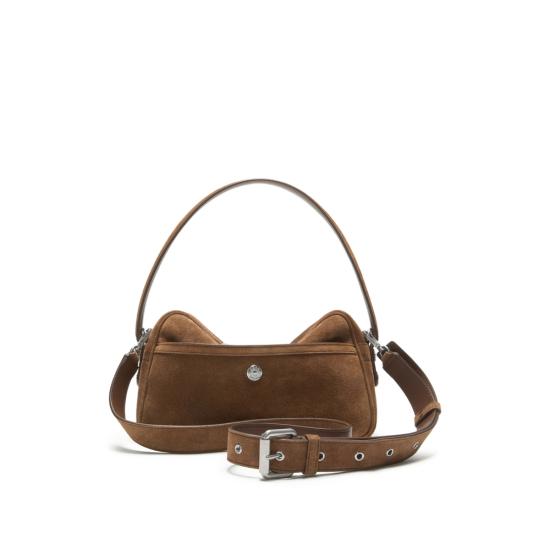26FW 아크네 스튜디오 카메로 파티 스웨이드 백 C10284 COGBR BROWN - ACNE STUDIOS