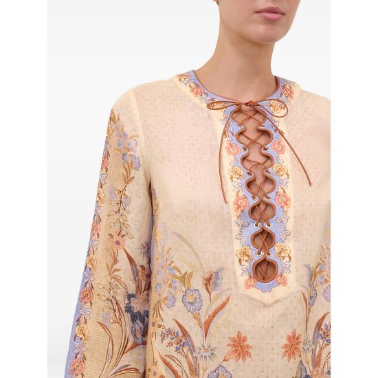 26FW 짐머만 미디 원피스 8076DSS262 BISCU NEUTRALS - ZIMMERMANN
