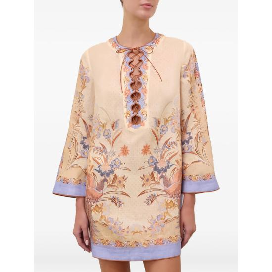 26FW 짐머만 미디 원피스 8076DSS262 BISCU NEUTRALS - ZIMMERMANN